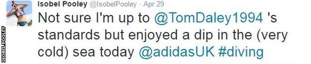 Isobel Pooley tweet