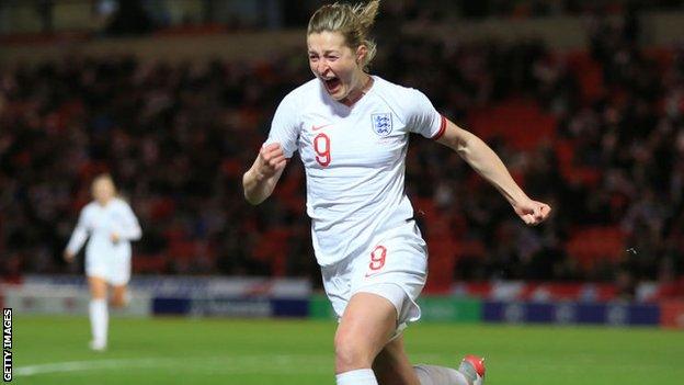 Ellen White celebrates scoring