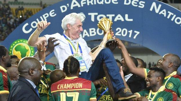 Cameroon coach Hugo Broos