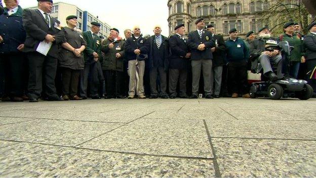 The rally was organised by the Justice for Northern Ireland Veterans Group