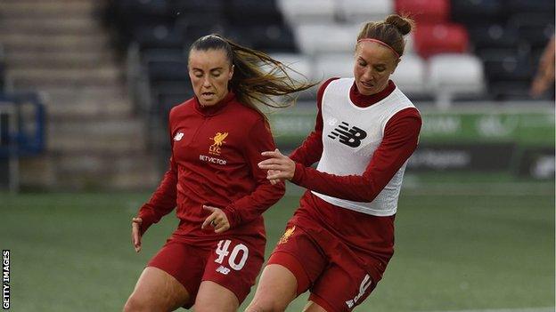 Natasha Harding and Casey Stoney