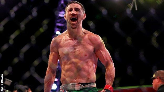 Brendan Loughnane screams in celebration