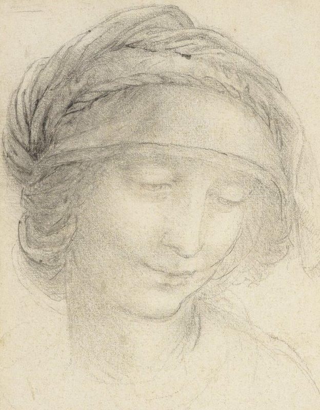 Leonardo da Vinci - A study for the head of St Anne, c.1510-15