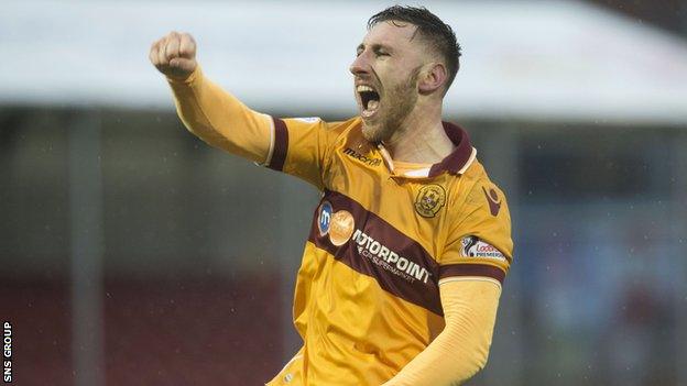 Motherwell striker Louis Moult