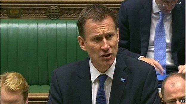 Health Secretary Jeremy Hunt