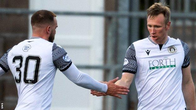 Edinburgh City's Innes Murray (right) celebrates his goal