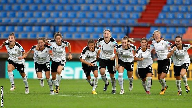 Austria celebrate reaching the semi-finals