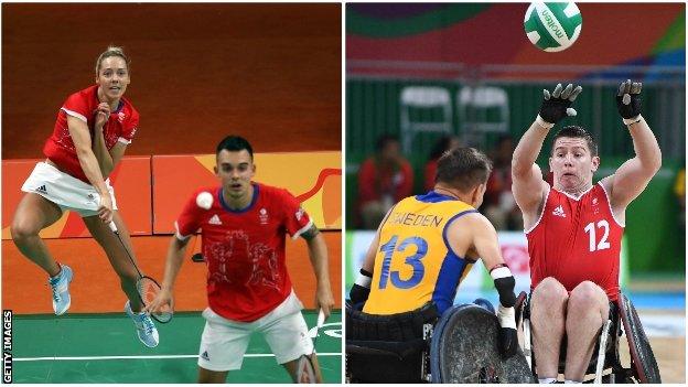 Badminton and wheelchair rugby