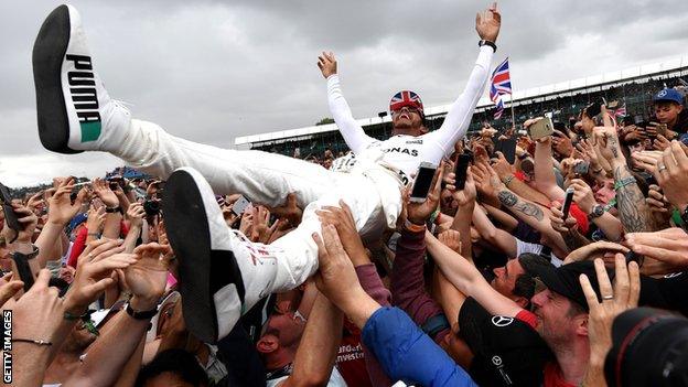 Lewis Hamilton wins the British Grand Prix in 2017