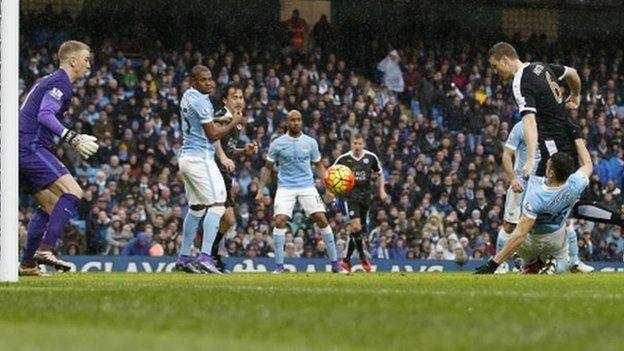 Robert Huth's early strike for Leicester was his second goal of the season