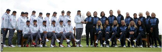 The USA and European teams