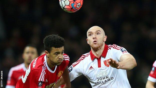 Conor Sammon (right) in action for Sheffield United