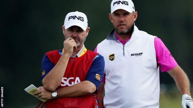 Lee Westwood (right) and caddie Billy Foster