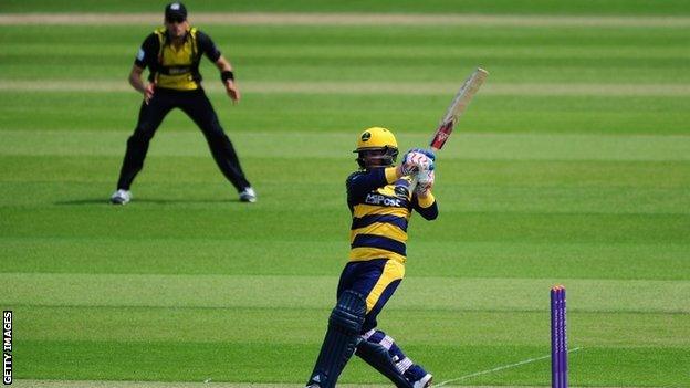 Glamorgan all-rounder Graeme Wagg was run out for 49 at Cardiff before bouncing back to take the first two Gloucestershire wickets