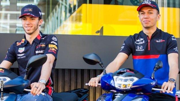 Pierre Gasly and Alexander Albon