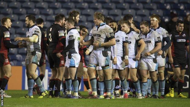 Glasgow scored three tries at Murrayfield