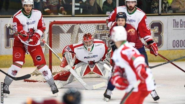 Cardiff Devils netminder Taran Kozun stopped 26 of 28 shots he faced in a 3-2 win at Guildford Flames