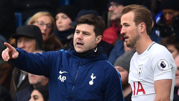 Mauricio Pochettino and Harry Kane