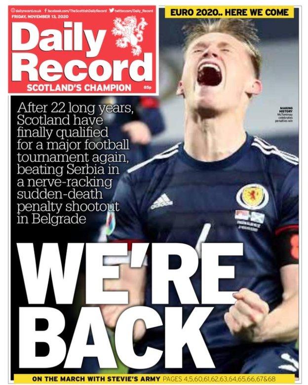 Daily Record front page