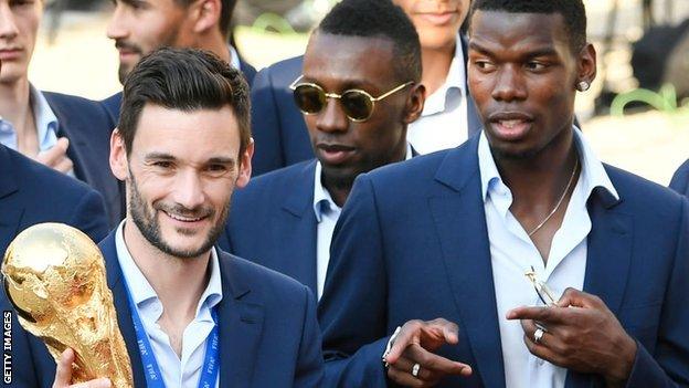 Hugo Lloris and Paul Pogba