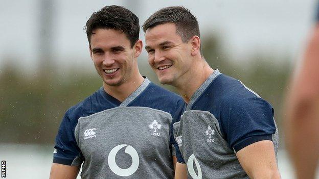 Joey Carbery and Johnny Sexton