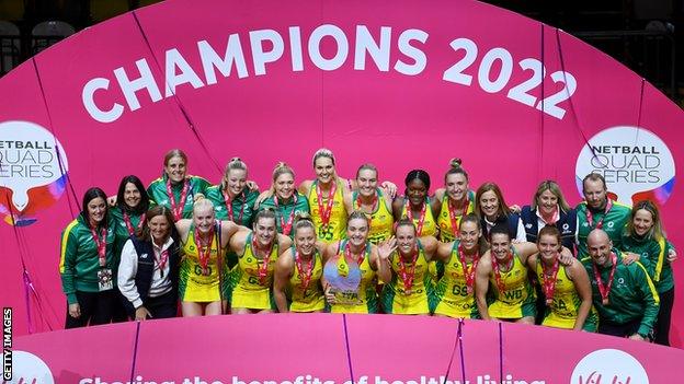 Australia celebrate Quad Series win