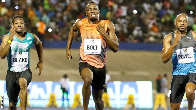 Usain Bolt wins in Kingston