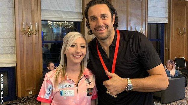 Fallon Sherrock and Luca Toni