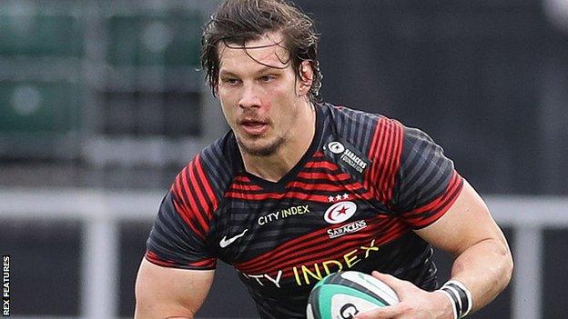 Mike Rhodes in action for Saracens