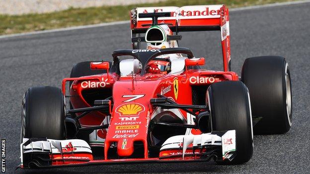 Kimi Raikkonen tested the 'halo' at the final pre-season test in Barcelona in March 2016