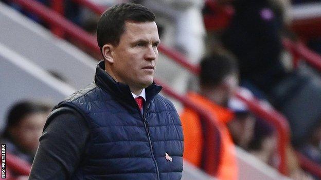 Gary Caldwell on the touchline