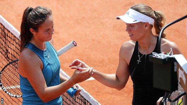 Daria Kasatkina and Caroline Wozniacki