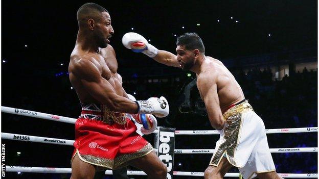 Kell Brook beats Amir Khan in sixth round to settle bitter rivalry BBC Sport