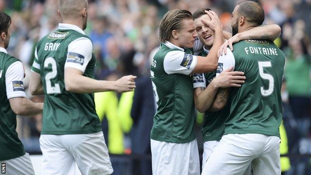 Hibernian win the cup