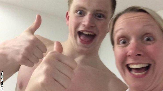 Adam Peaty and Mel Marshall