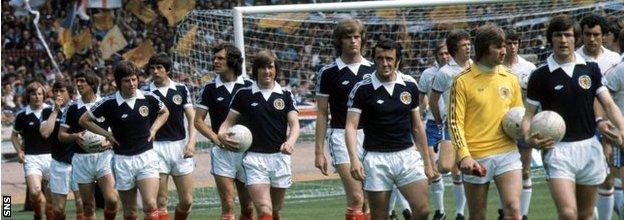 Alan Rough at Wembley in 1977