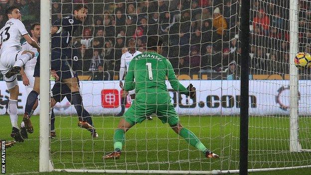 Fernando Llorente's opener for Spurs against former club Swansea stood despite being offside