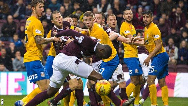 Clevid Dikamona made 13 appearances for Hearts last season