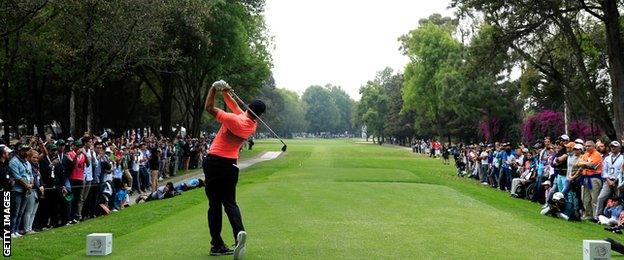 Rory McIlroy playing at Club de Golf Chapultepec