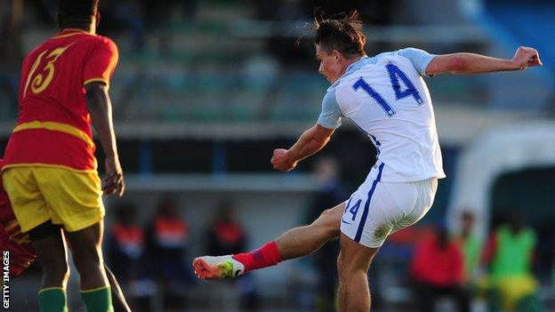 Jack Grealish scores twice for England at Toulon Tournament