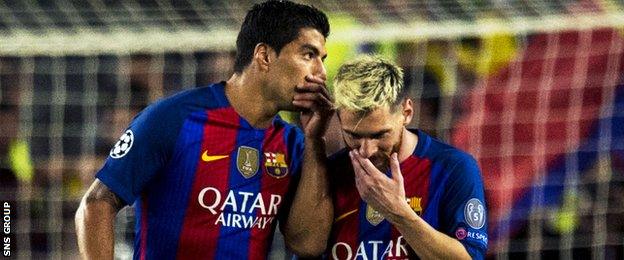 Luis Suarez and Lionel Messi