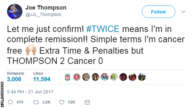 Joe Thompson tweet