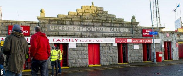 The Merkland Stand at Pittodrie