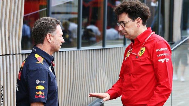 Mattia Binotto and Christian Horner