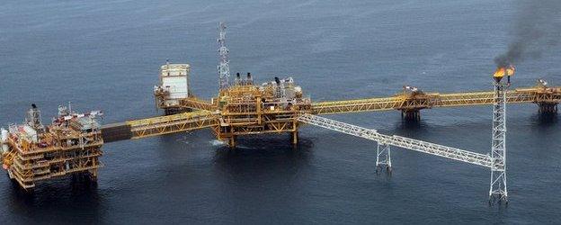 Total oil platform at Amenem, near Port Harcourt in Niger Delta (file image)