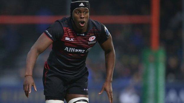 Maro Itoje in action for England