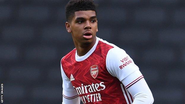 Tyreece John-Jules in action for Arsenal