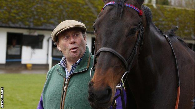 Trainer Nicky Henderson with Sprinter Sacre