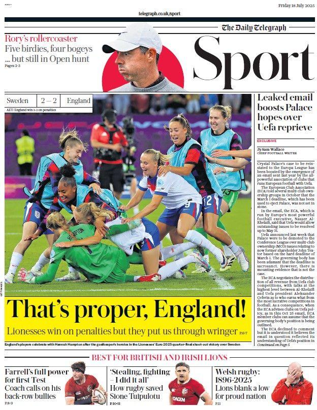 The Daily Telegraph sports section