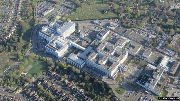 Aerial shot of John Radcliffe Hospital